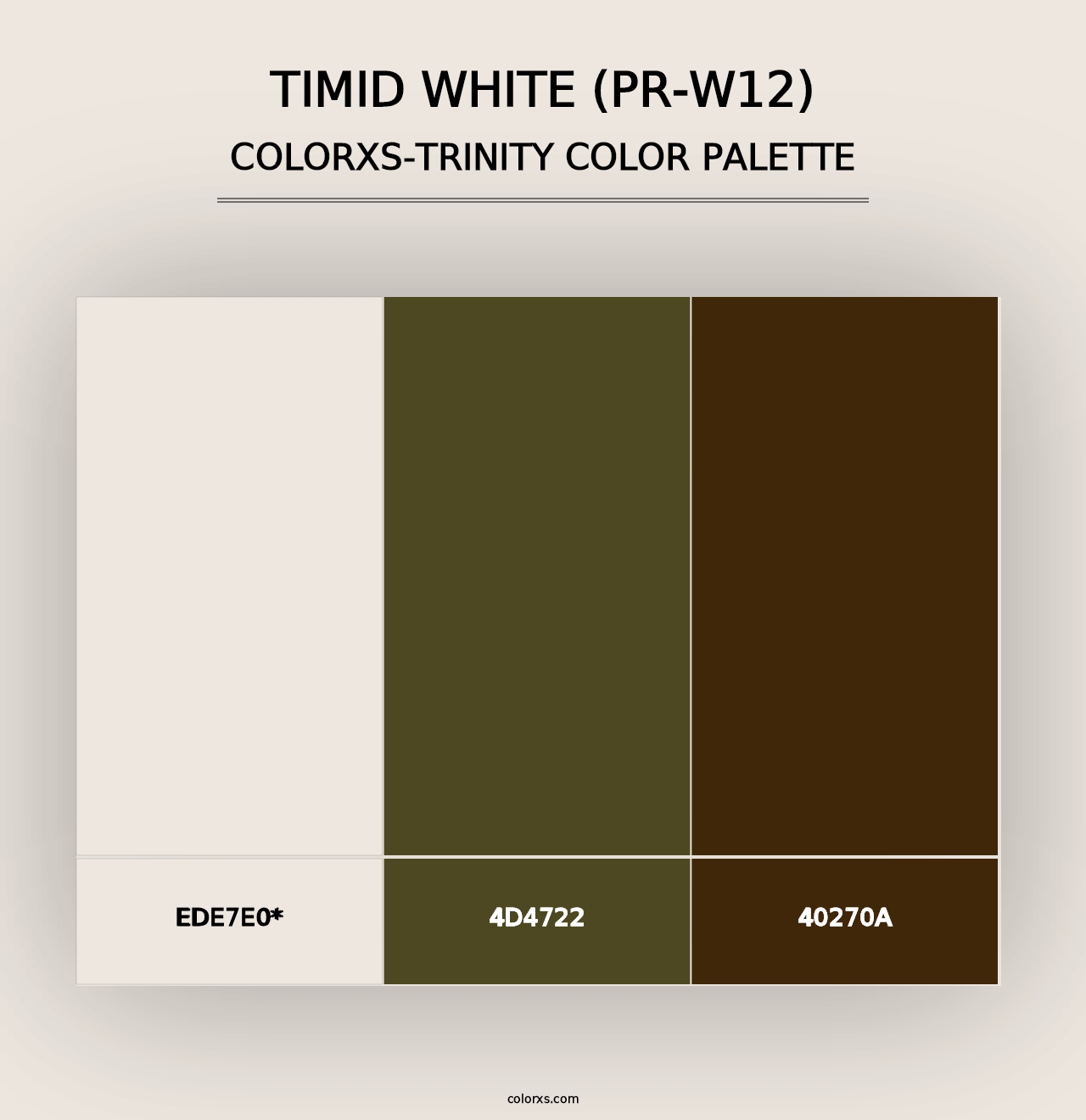 Timid White (PR-W12) - Colorxs Trinity Palette