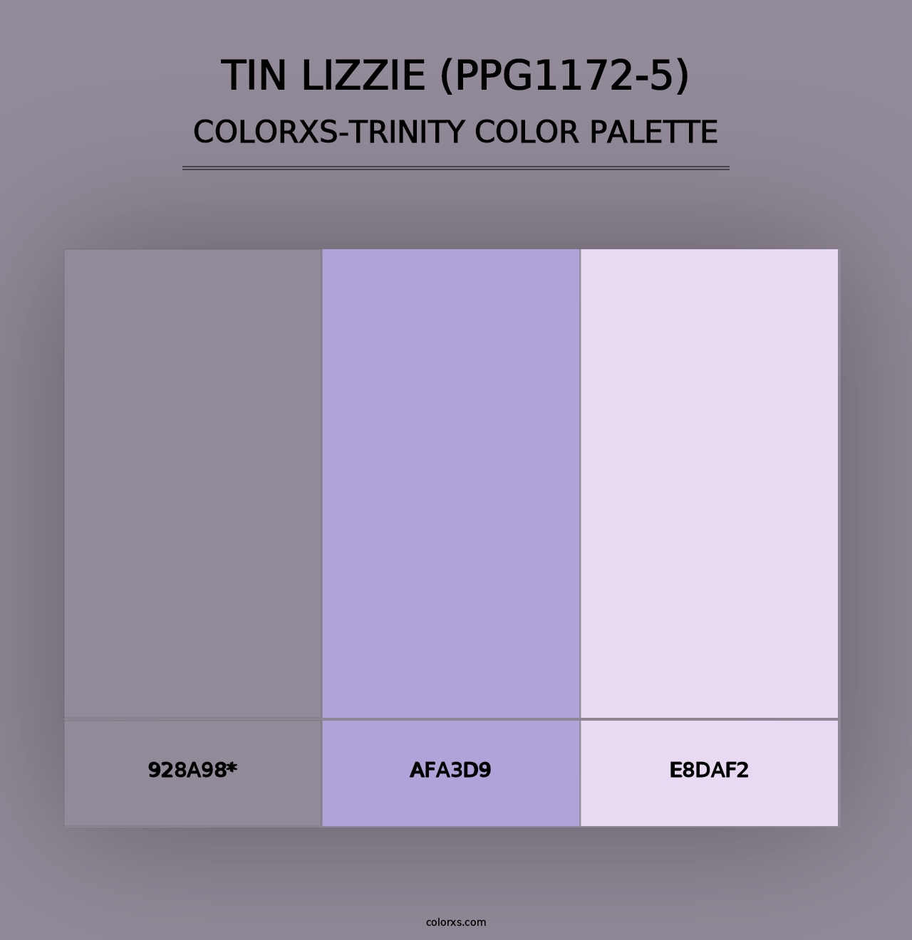 Tin Lizzie (PPG1172-5) - Colorxs Trinity Palette