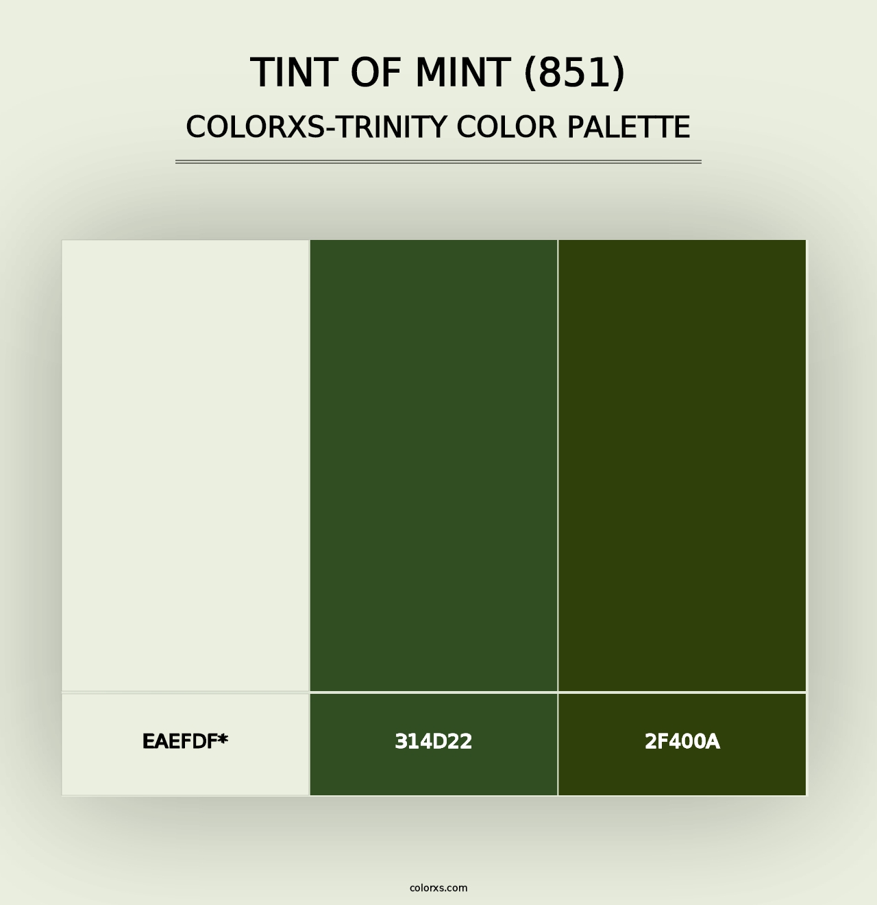 Tint of Mint (851) - Colorxs Trinity Palette