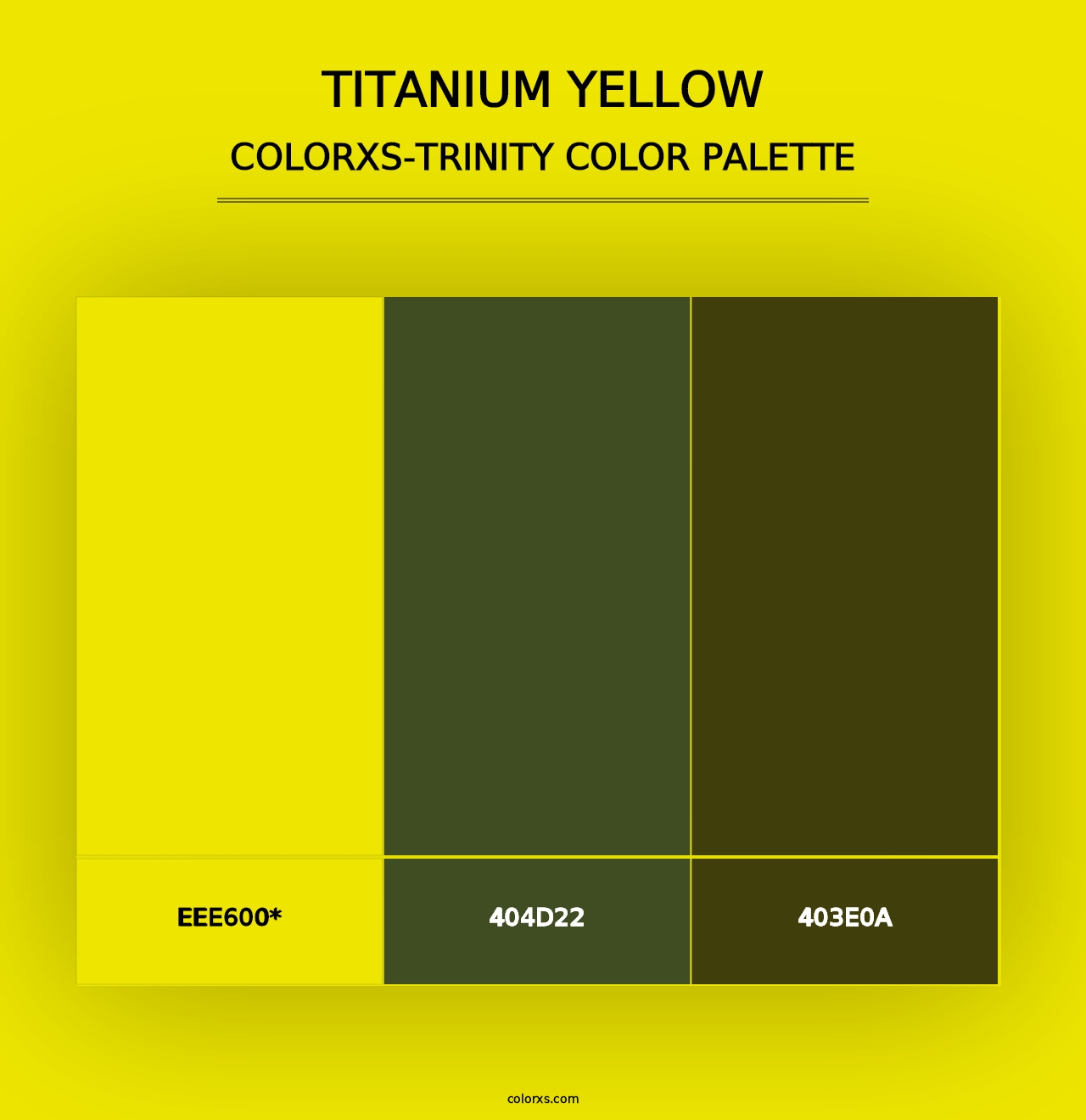 Titanium Yellow - Colorxs Trinity Palette