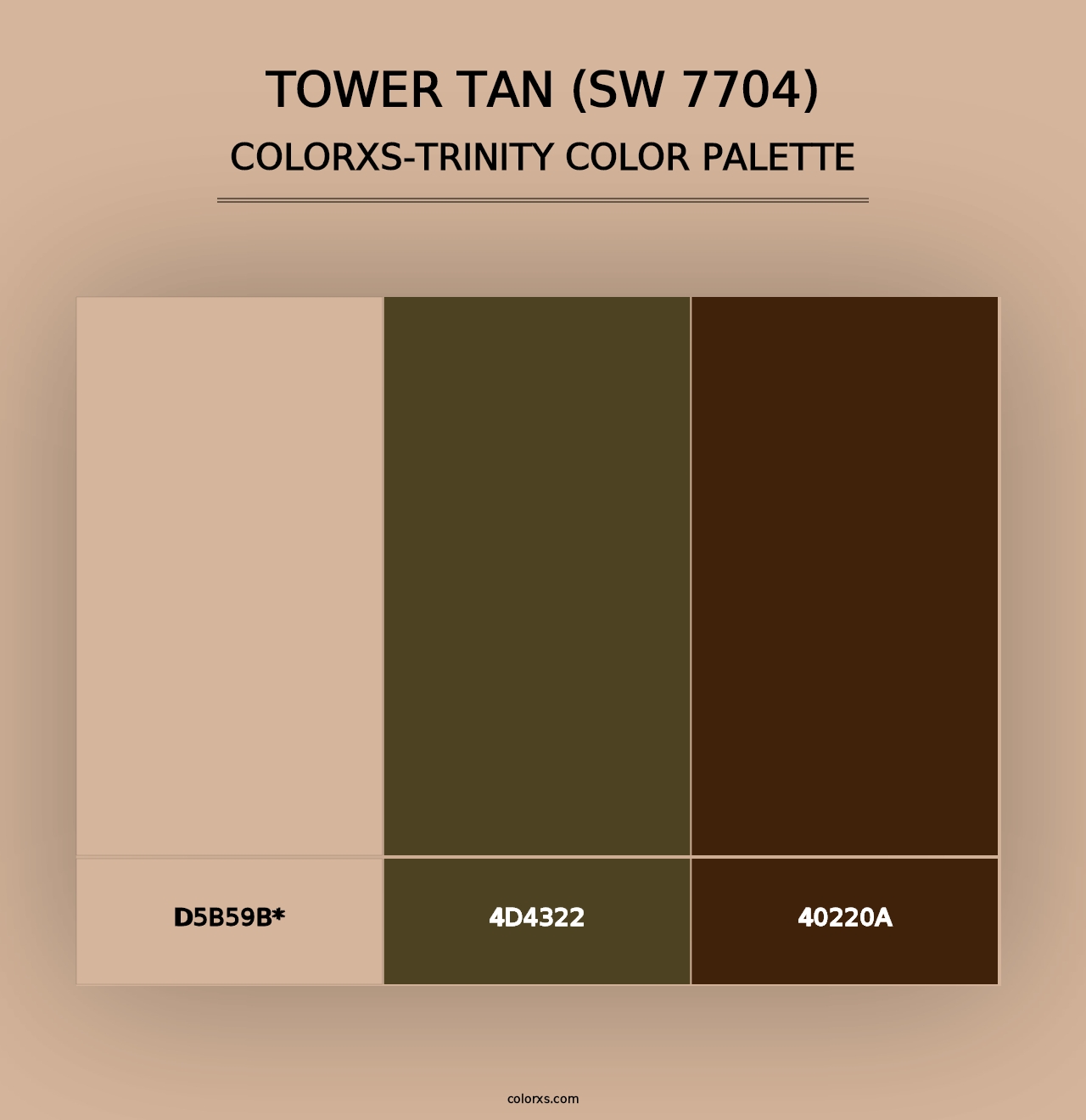 Tower Tan (SW 7704) - Colorxs Trinity Palette