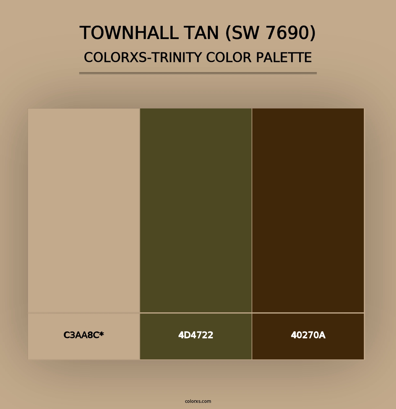 Townhall Tan (SW 7690) - Colorxs Trinity Palette