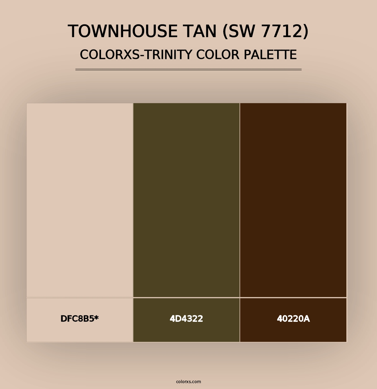 Townhouse Tan (SW 7712) - Colorxs Trinity Palette