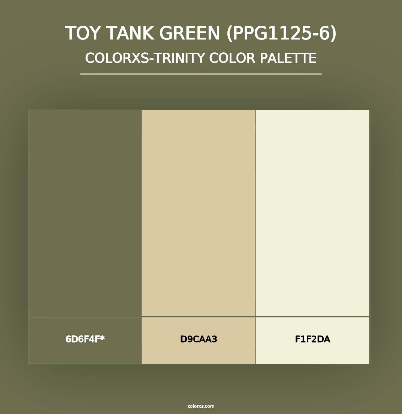 Toy Tank Green (PPG1125-6) - Colorxs Trinity Palette