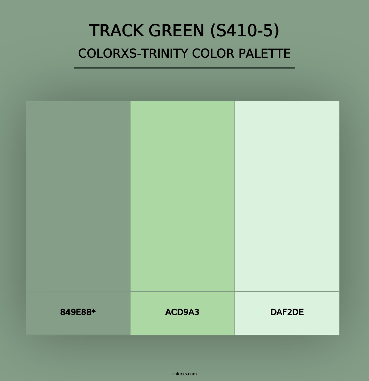 Track Green (S410-5) - Colorxs Trinity Palette