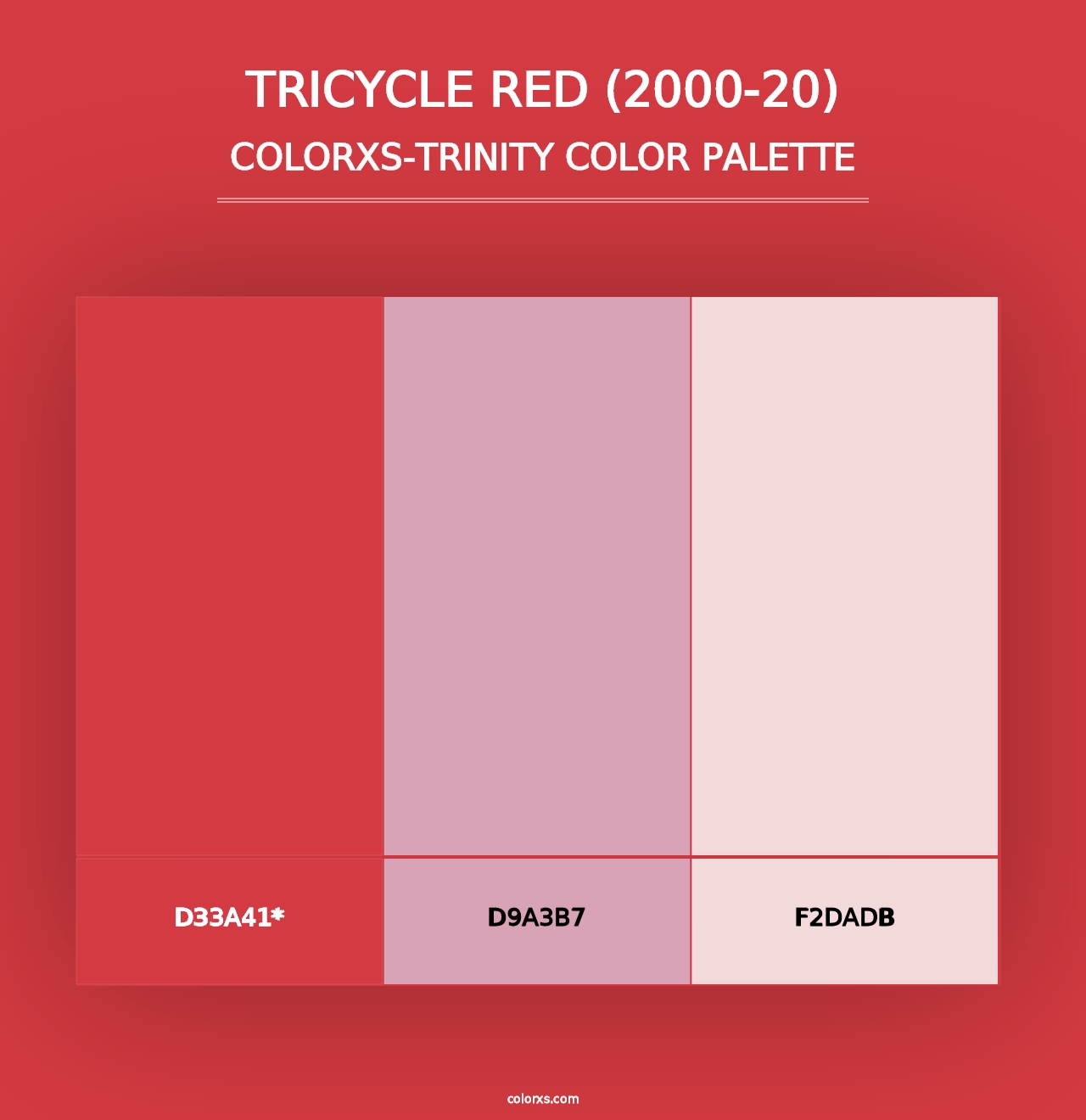 Tricycle Red (2000-20) - Colorxs Trinity Palette