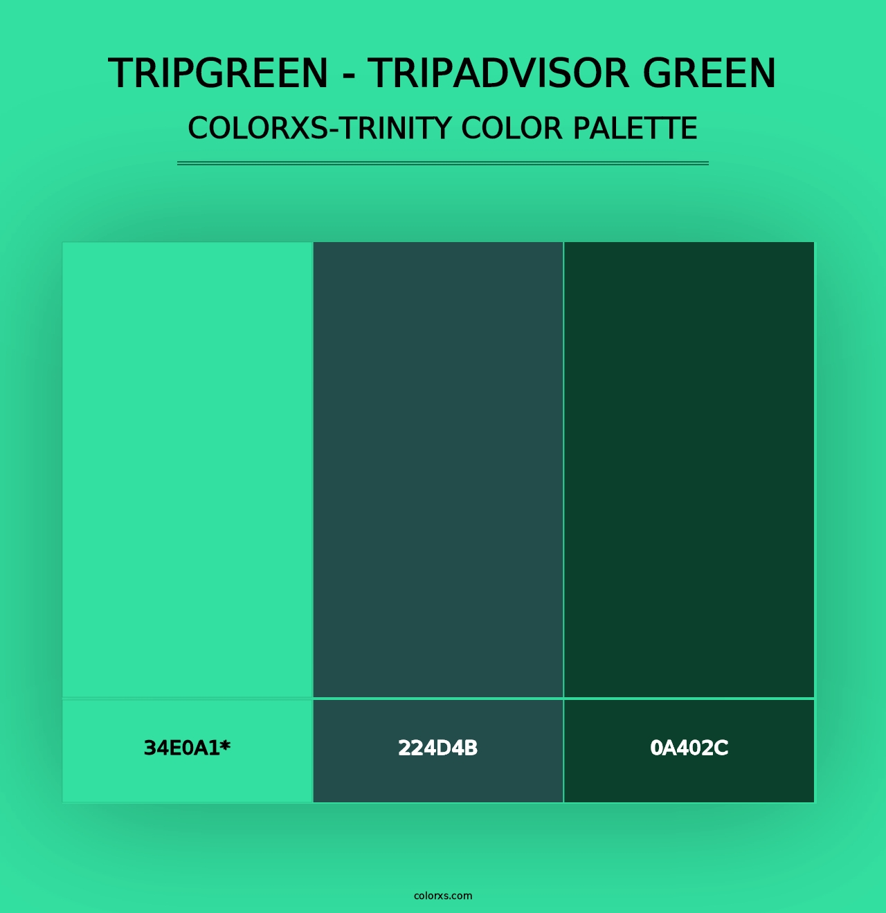 TripGreen - Tripadvisor Green - Colorxs Trinity Palette