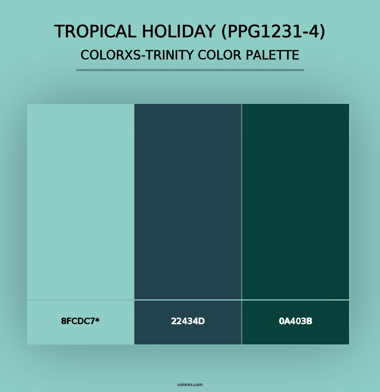 Tropical Holiday (PPG1231-4) - Colorxs Trinity Palette