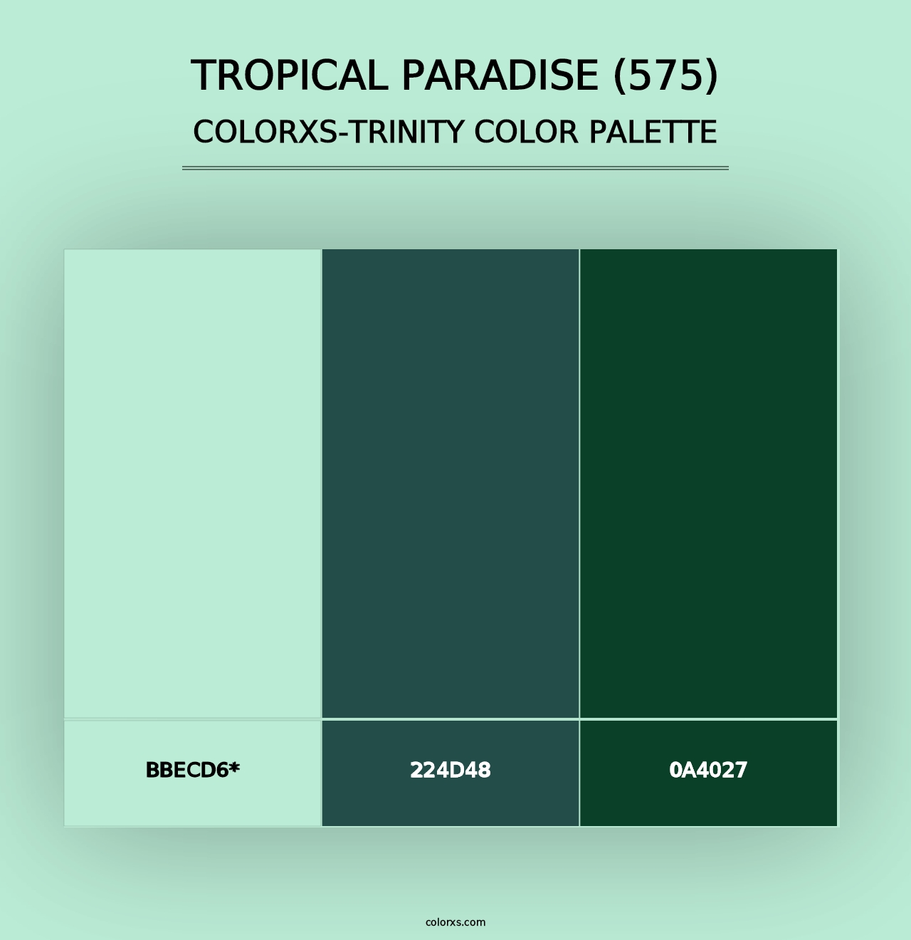 Tropical Paradise (575) - Colorxs Trinity Palette