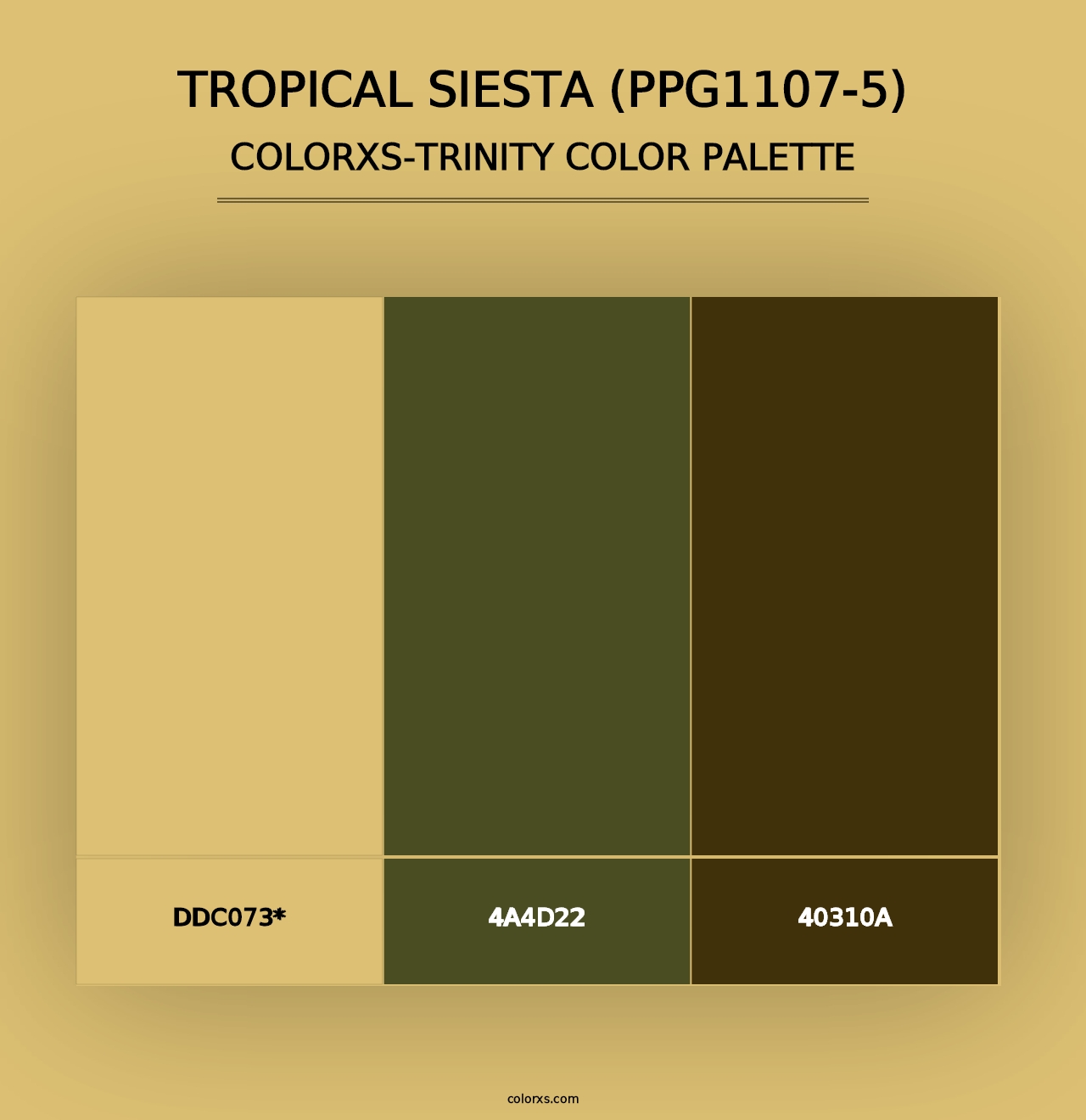 Tropical Siesta (PPG1107-5) - Colorxs Trinity Palette