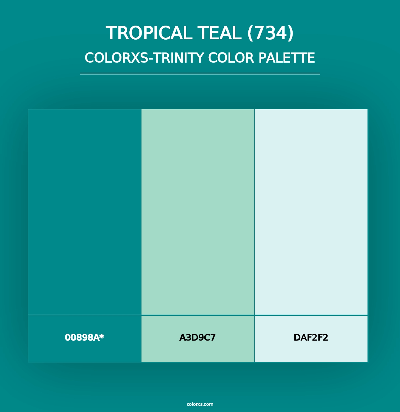 Tropical Teal (734) - Colorxs Trinity Palette