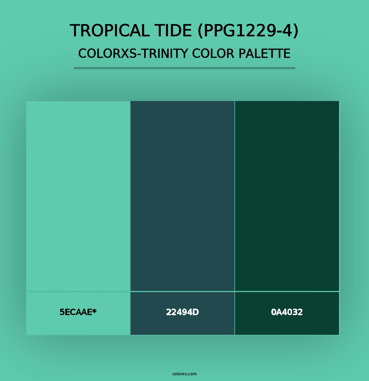 Tropical Tide (PPG1229-4) - Colorxs Trinity Palette