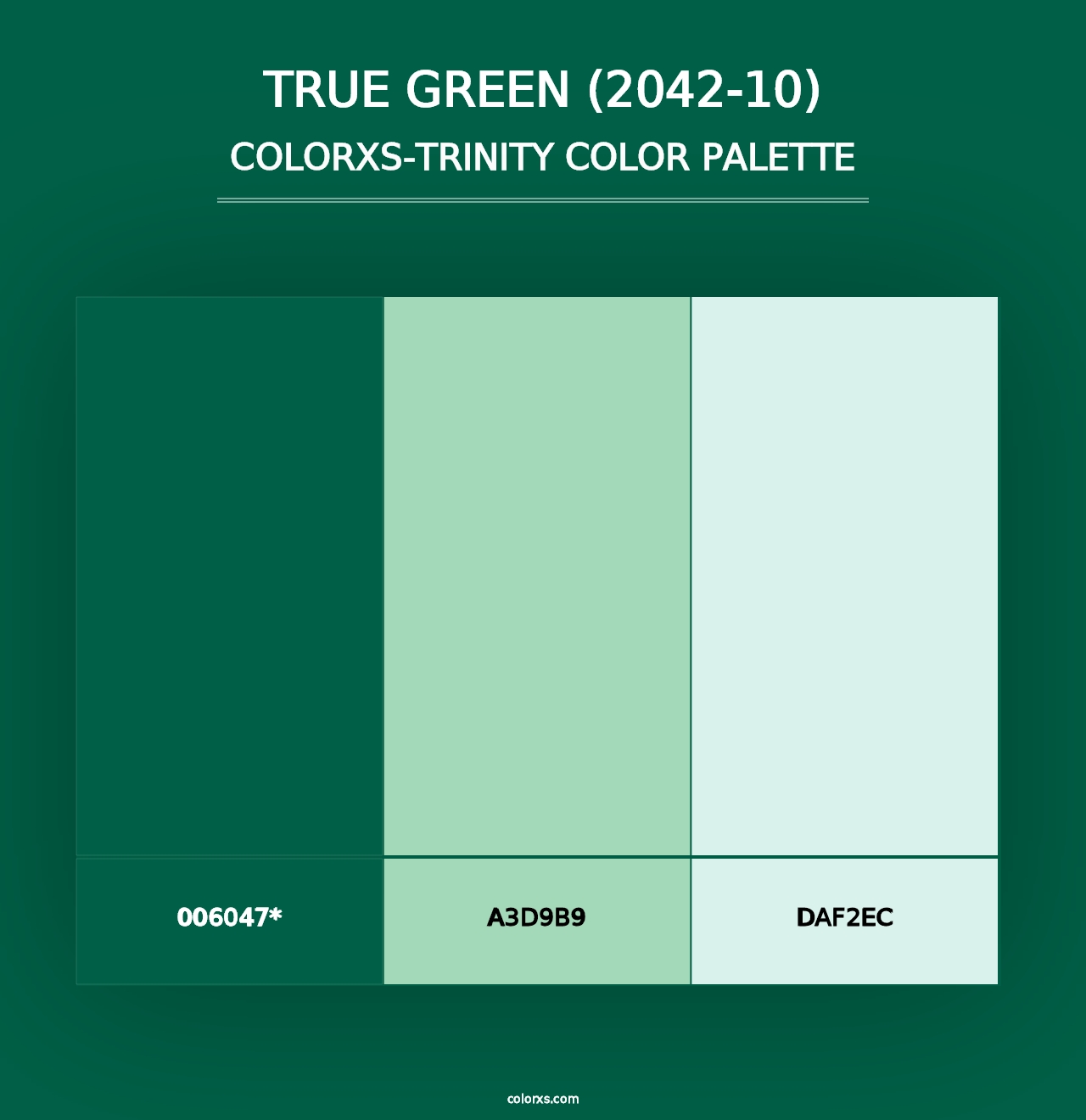 True Green (2042-10) - Colorxs Trinity Palette