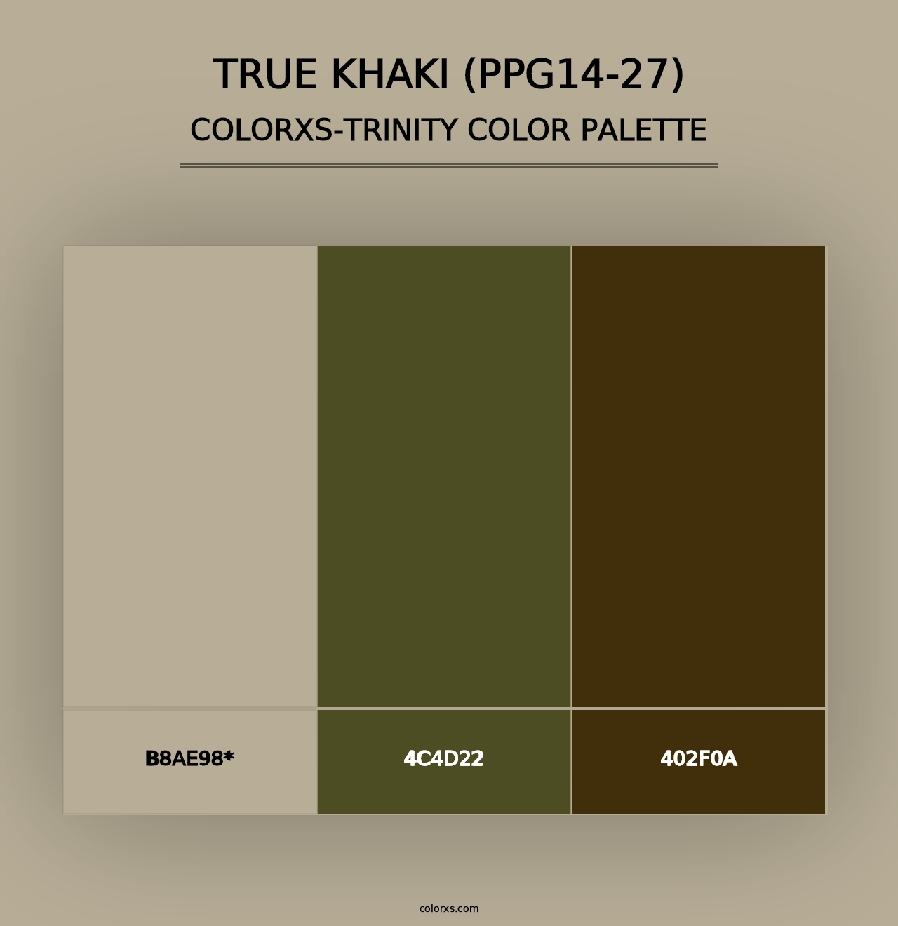 True Khaki (PPG14-27) - Colorxs Trinity Palette