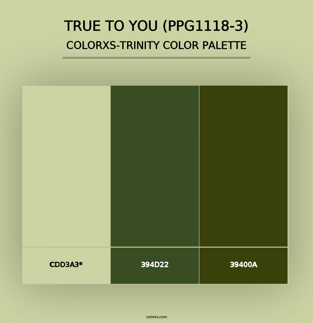 True To You (PPG1118-3) - Colorxs Trinity Palette