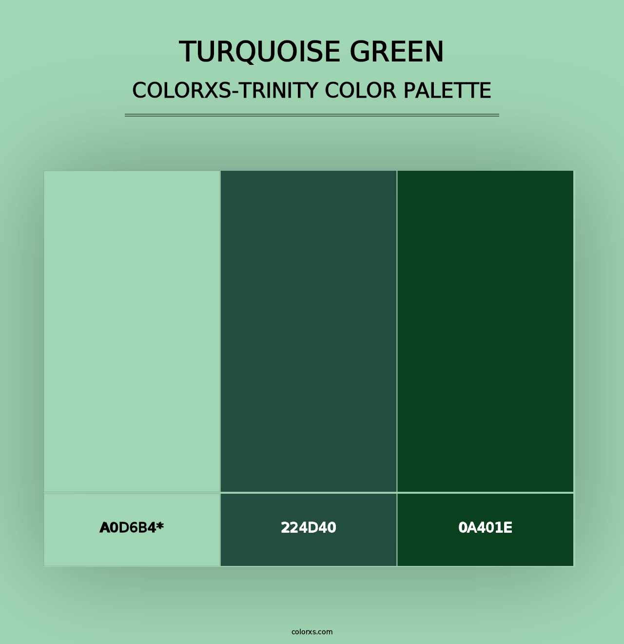 Turquoise Green - Colorxs Trinity Palette