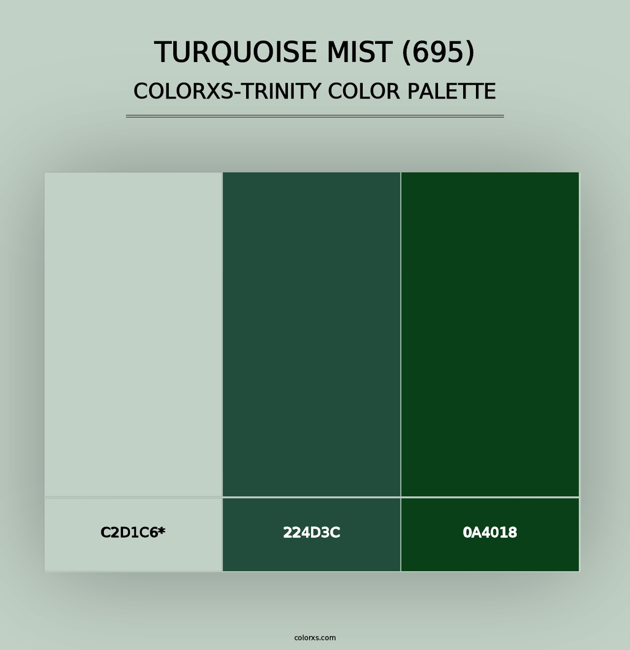 Turquoise Mist (695) - Colorxs Trinity Palette