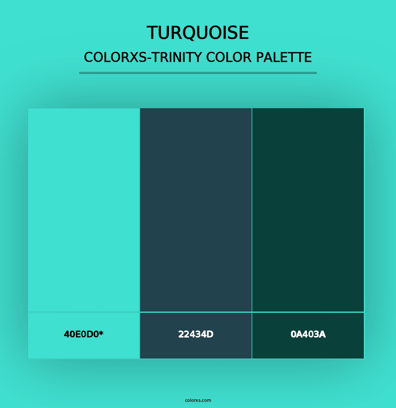 Turquoise - Colorxs Trinity Palette