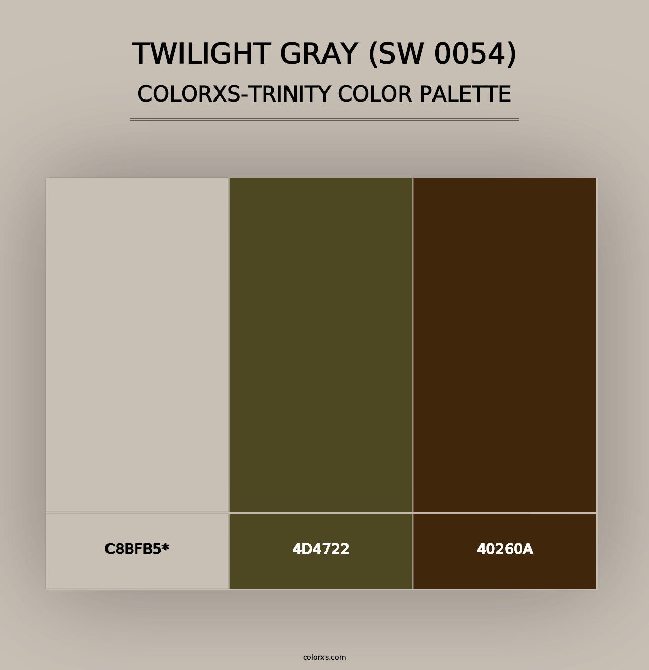 Twilight Gray (SW 0054) - Colorxs Trinity Palette