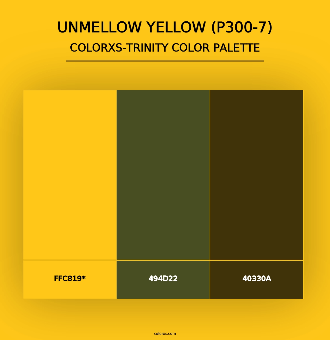 Unmellow Yellow (P300-7) - Colorxs Trinity Palette