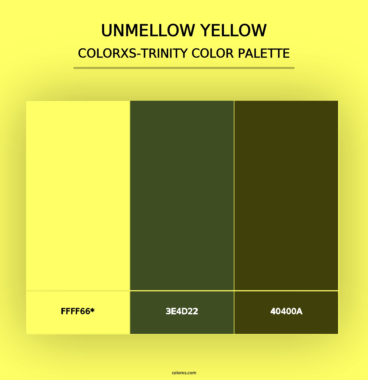 Unmellow Yellow - Colorxs Trinity Palette