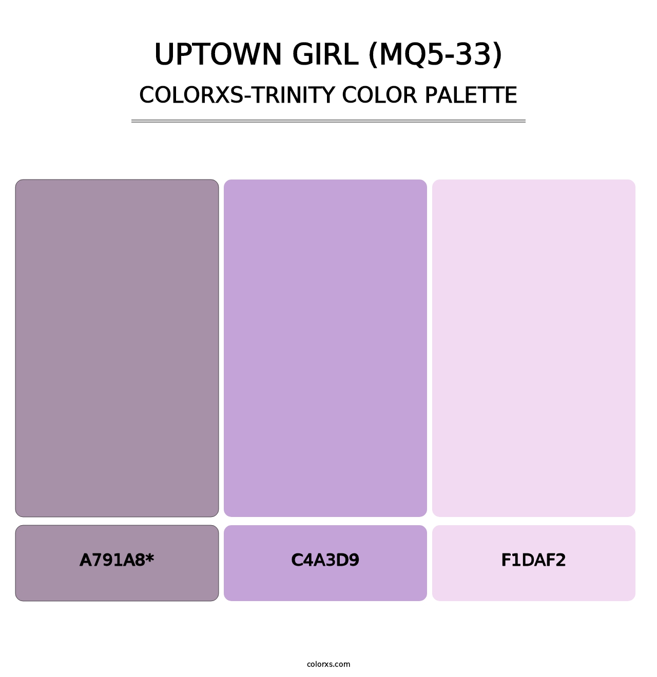 Uptown Girl (MQ5-33) - Colorxs Trinity Palette