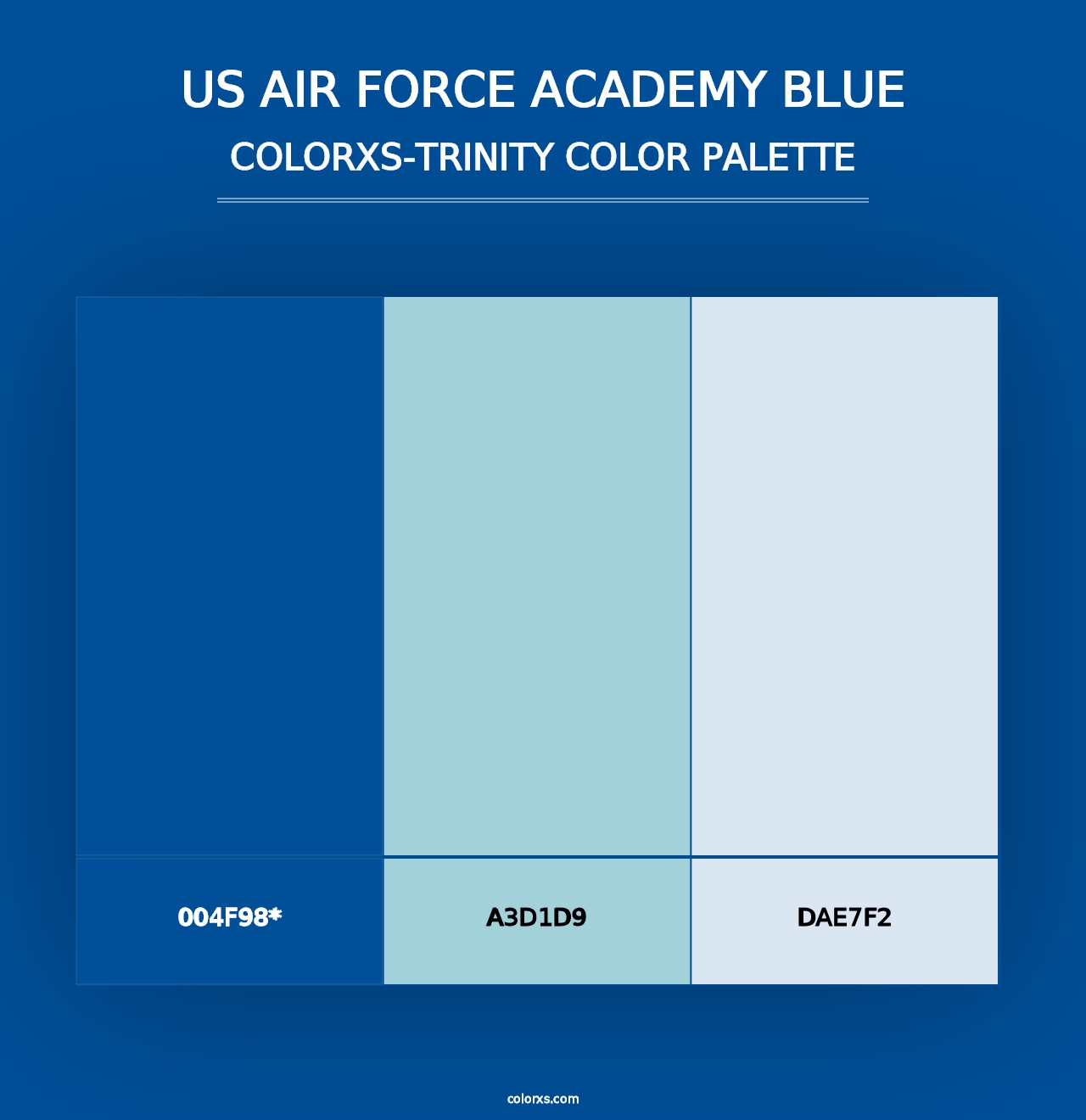 US Air Force Academy Blue - Colorxs Trinity Palette