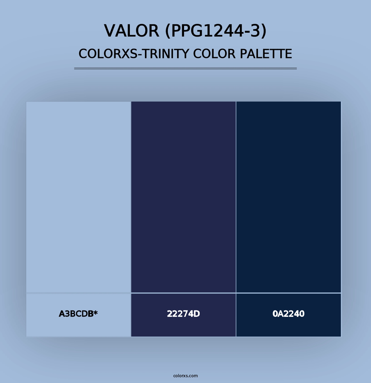 Valor (PPG1244-3) - Colorxs Trinity Palette