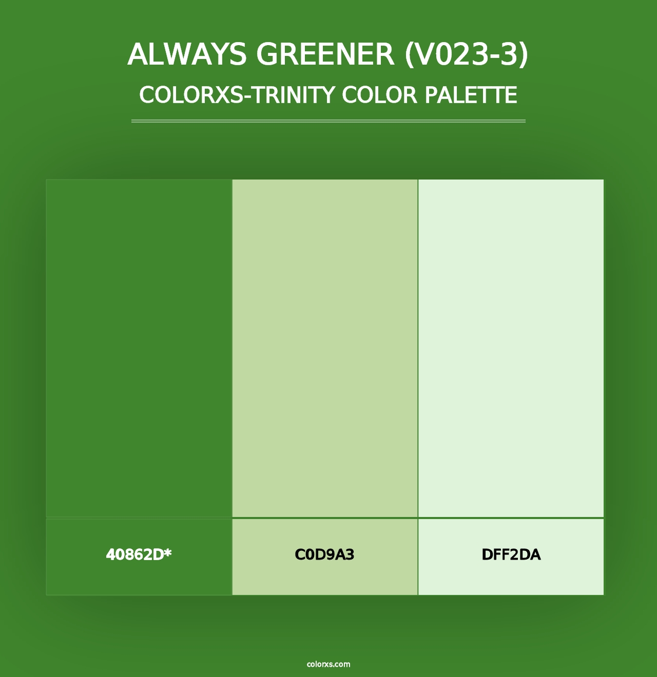 Always Greener (V023-3) - Colorxs Trinity Palette