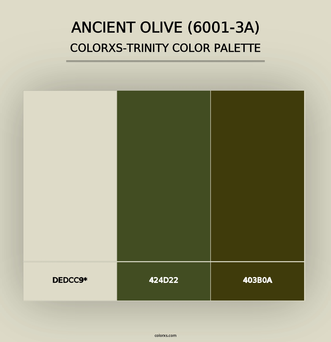 Ancient Olive (6001-3A) - Colorxs Trinity Palette