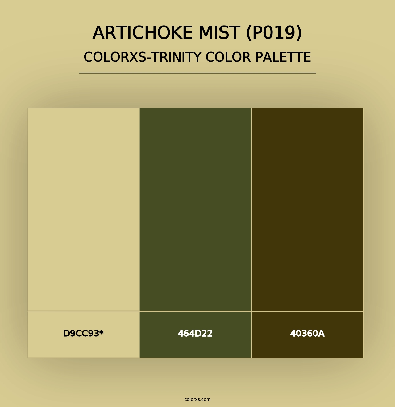 Artichoke Mist (P019) - Colorxs Trinity Palette