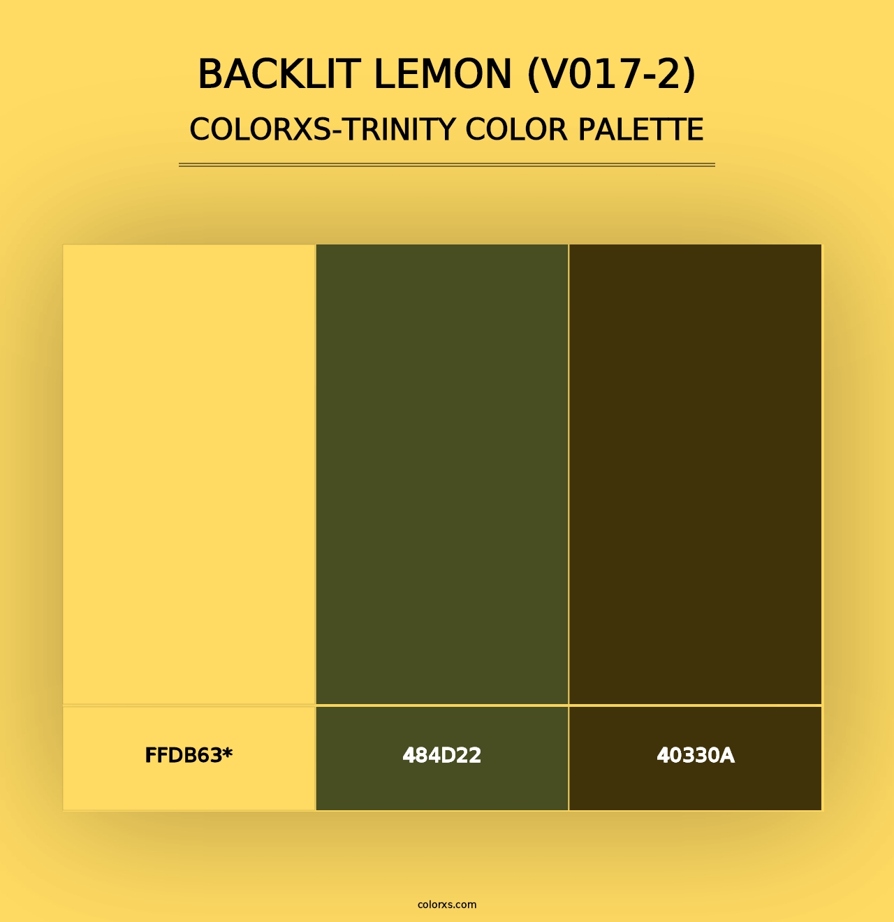 Backlit Lemon (V017-2) - Colorxs Trinity Palette