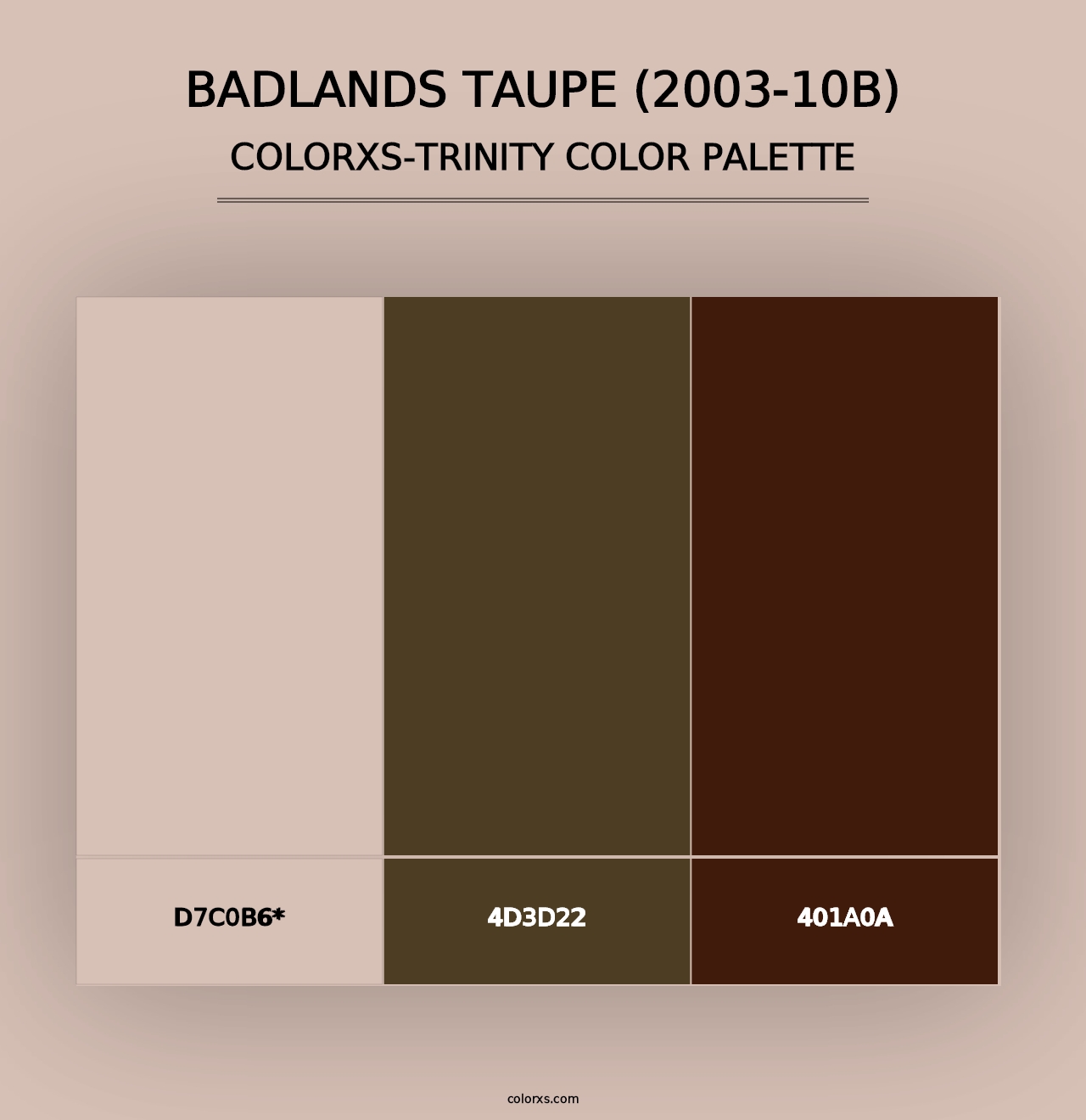 Badlands Taupe (2003-10B) - Colorxs Trinity Palette