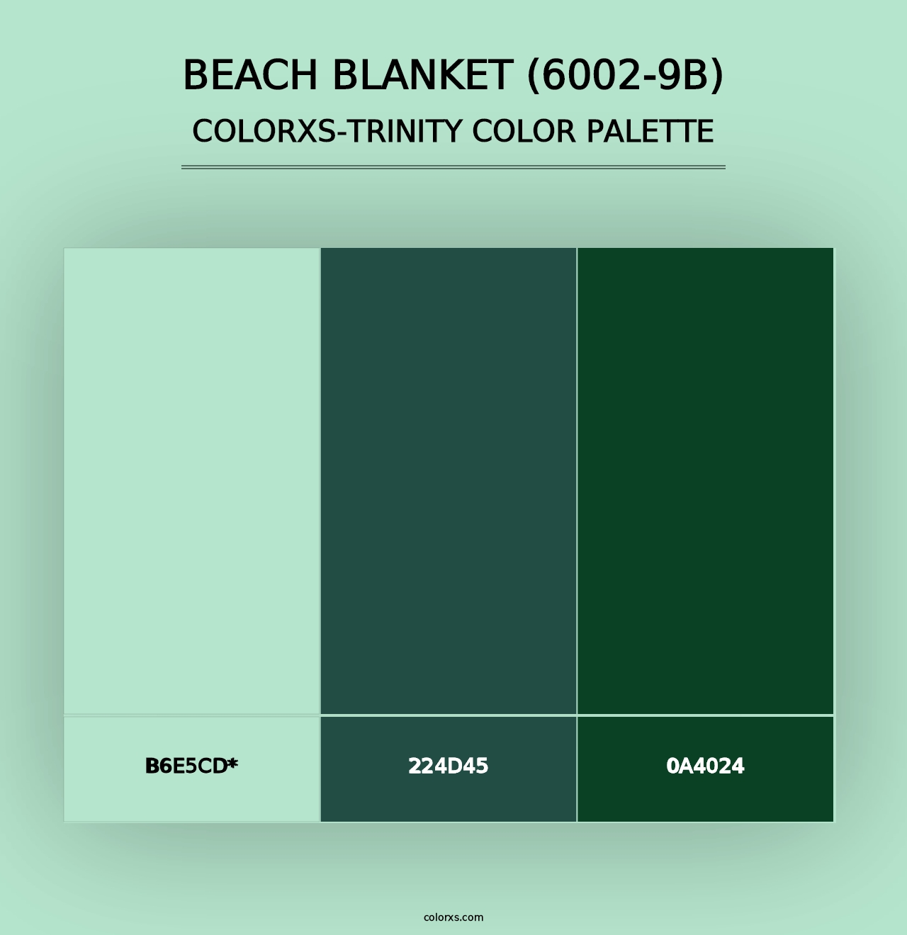 Beach Blanket (6002-9B) - Colorxs Trinity Palette