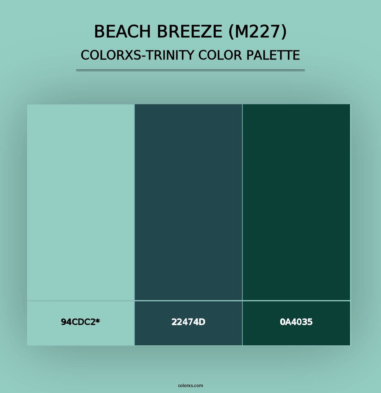 Beach Breeze (M227) - Colorxs Trinity Palette