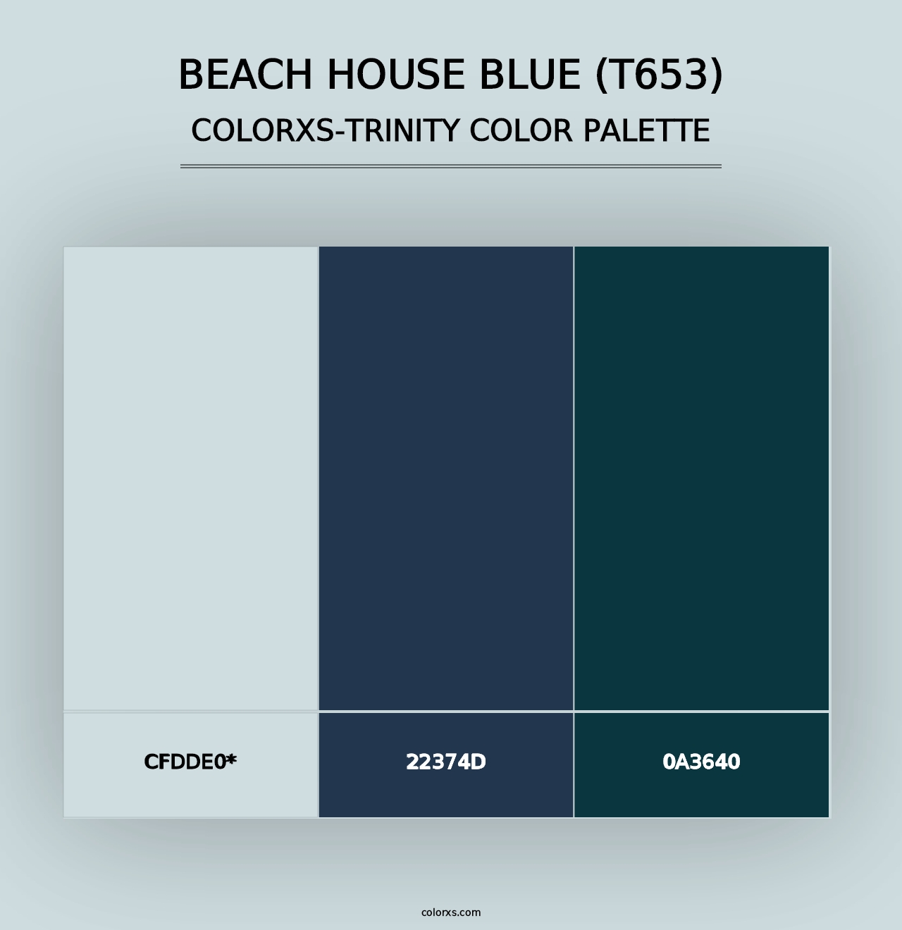 Beach House Blue (T653) - Colorxs Trinity Palette