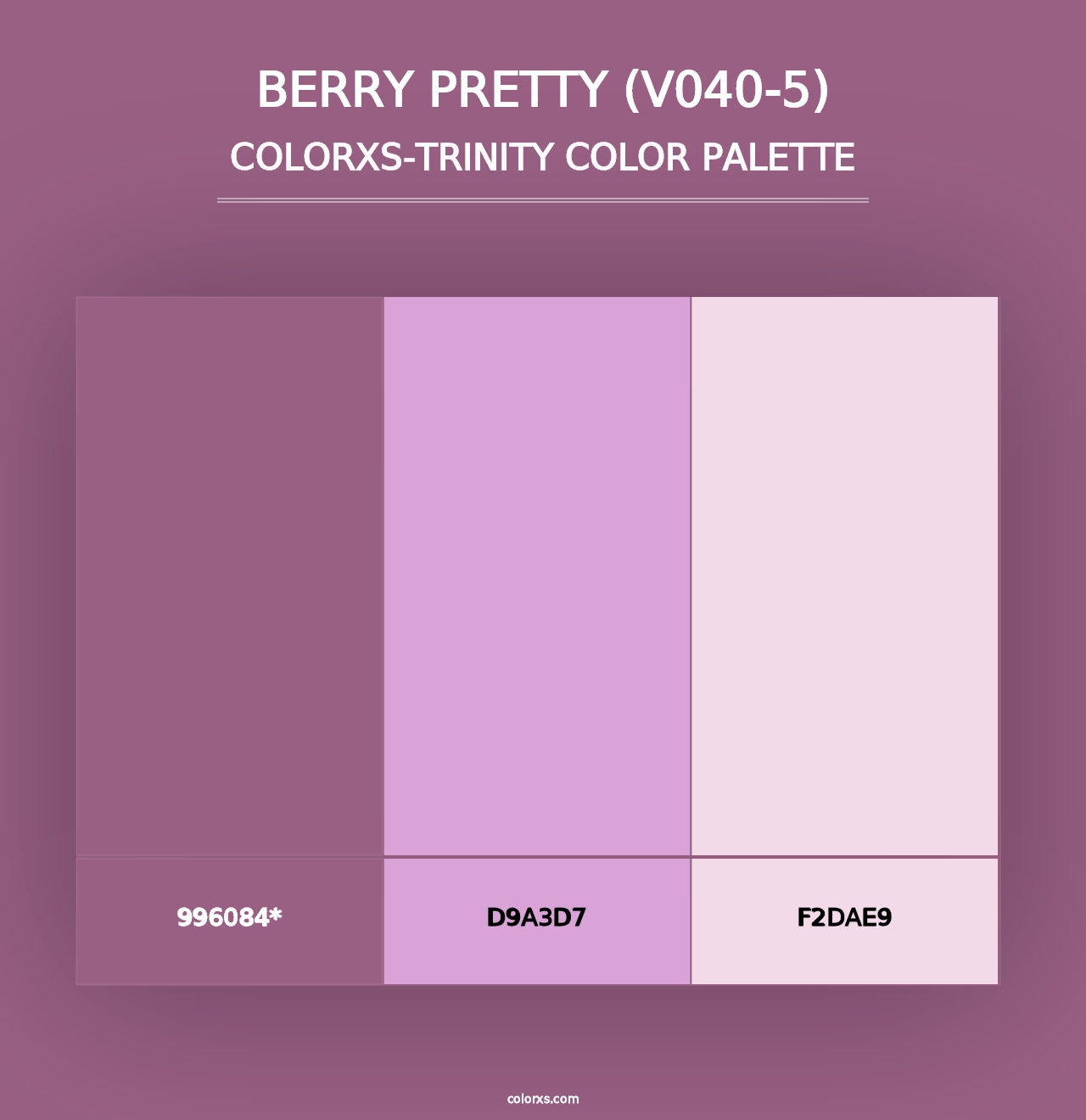 Berry Pretty (V040-5) - Colorxs Trinity Palette