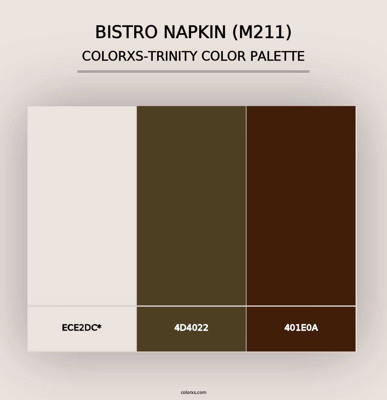 Bistro Napkin (M211) - Colorxs Trinity Palette