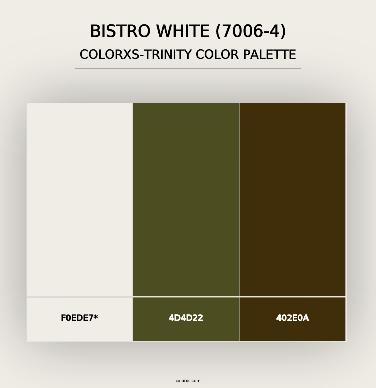 Bistro White (7006-4) - Colorxs Trinity Palette