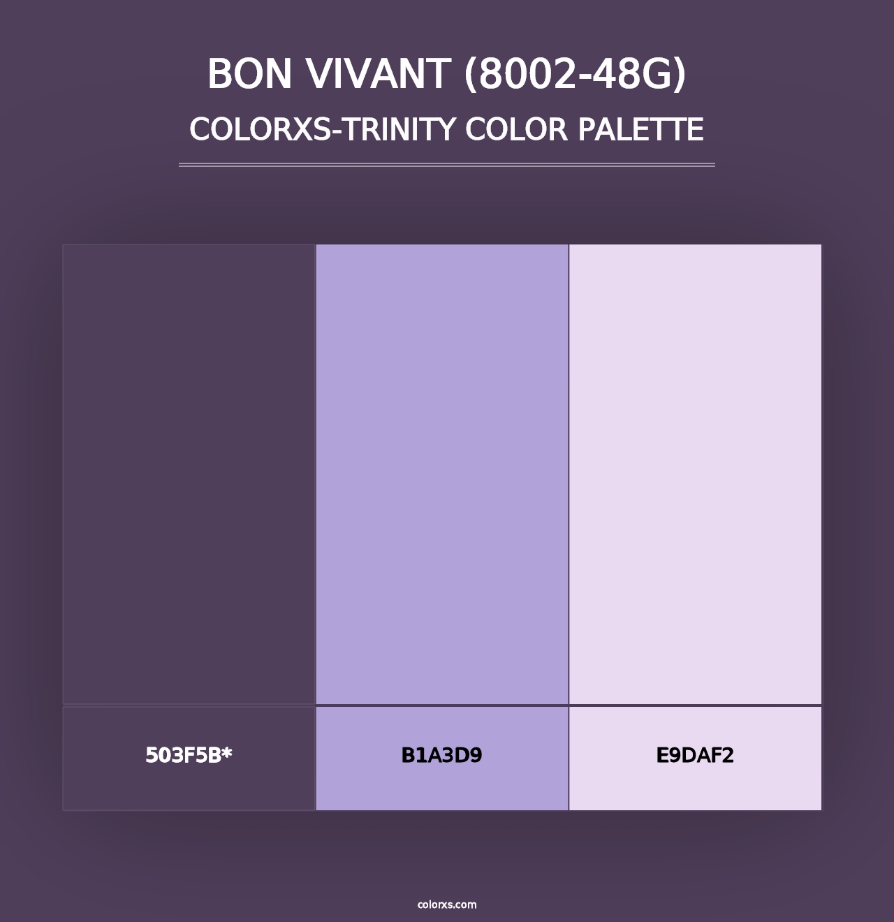 Bon Vivant (8002-48G) - Colorxs Trinity Palette