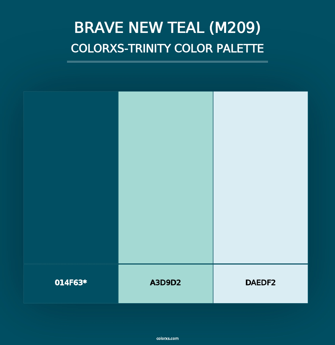 Brave New Teal (M209) - Colorxs Trinity Palette