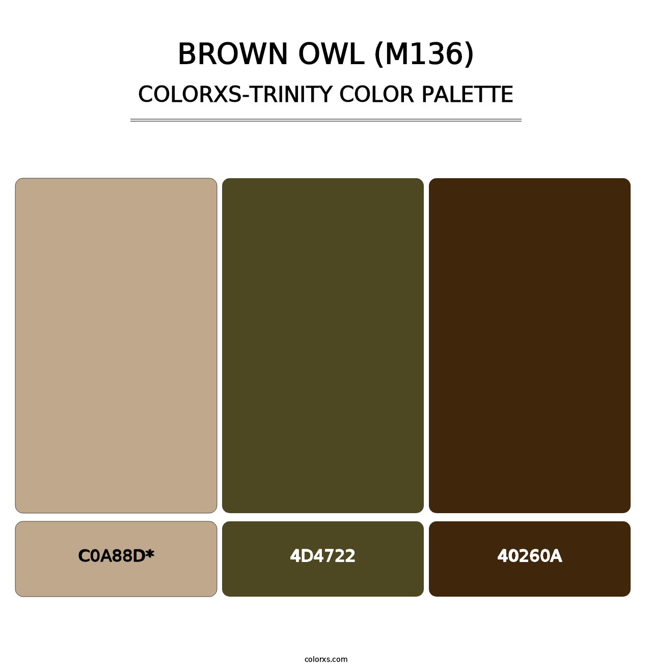 Brown Owl (M136) - Colorxs Trinity Palette