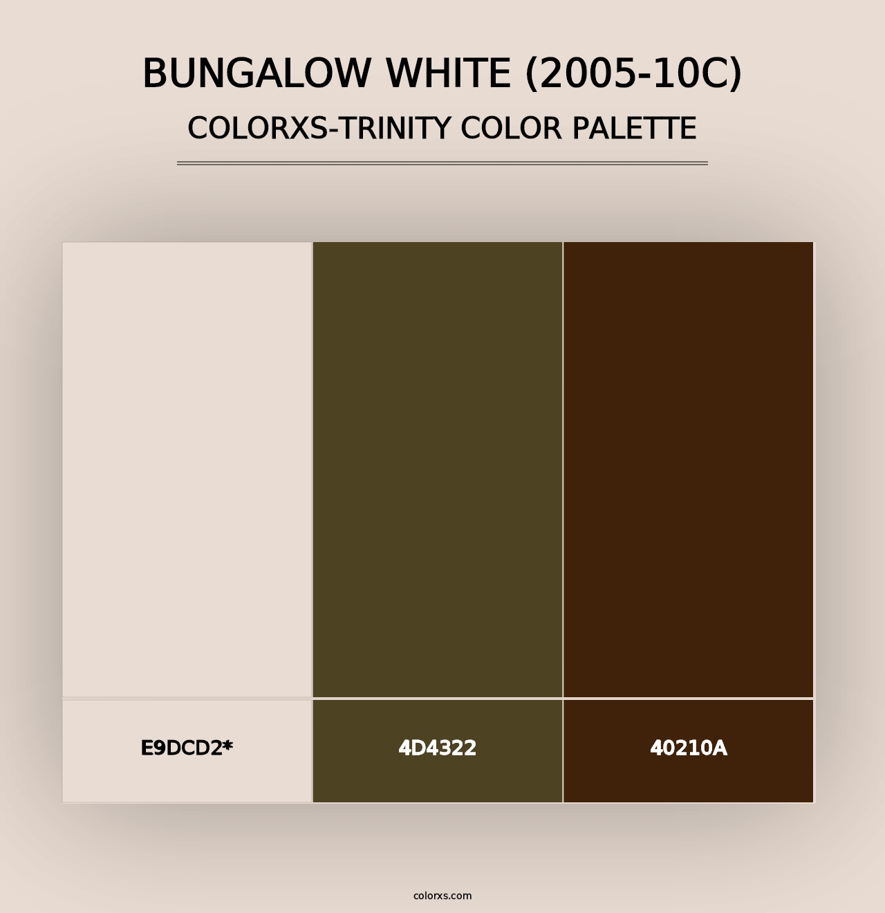 Bungalow White (2005-10C) - Colorxs Trinity Palette