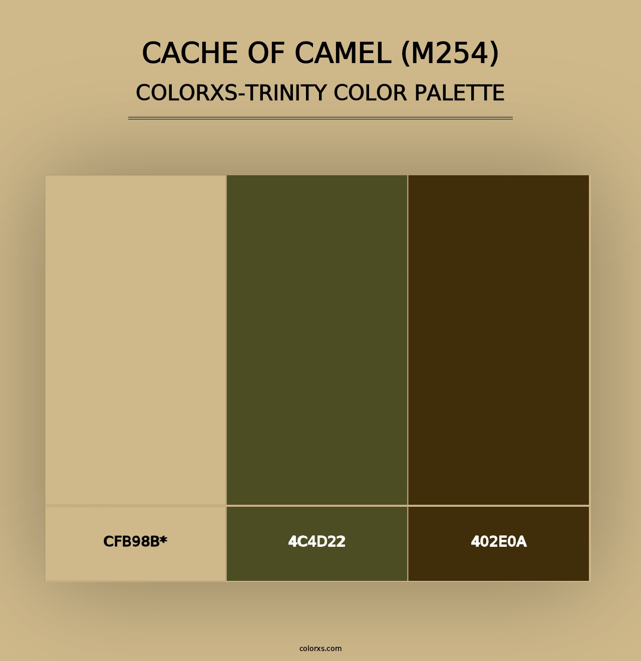 Cache of Camel (M254) - Colorxs Trinity Palette