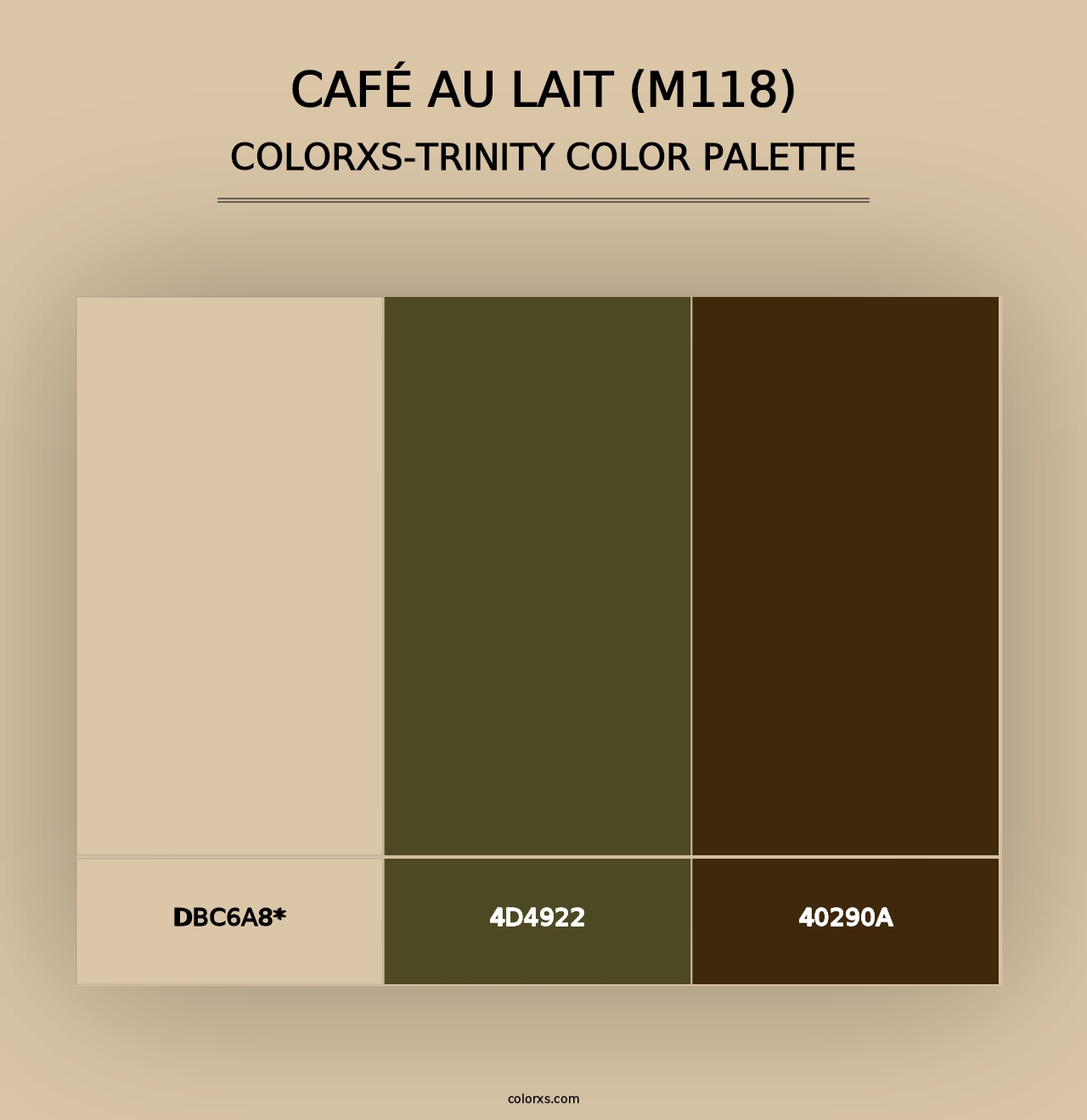 Café Au Lait (M118) - Colorxs Trinity Palette