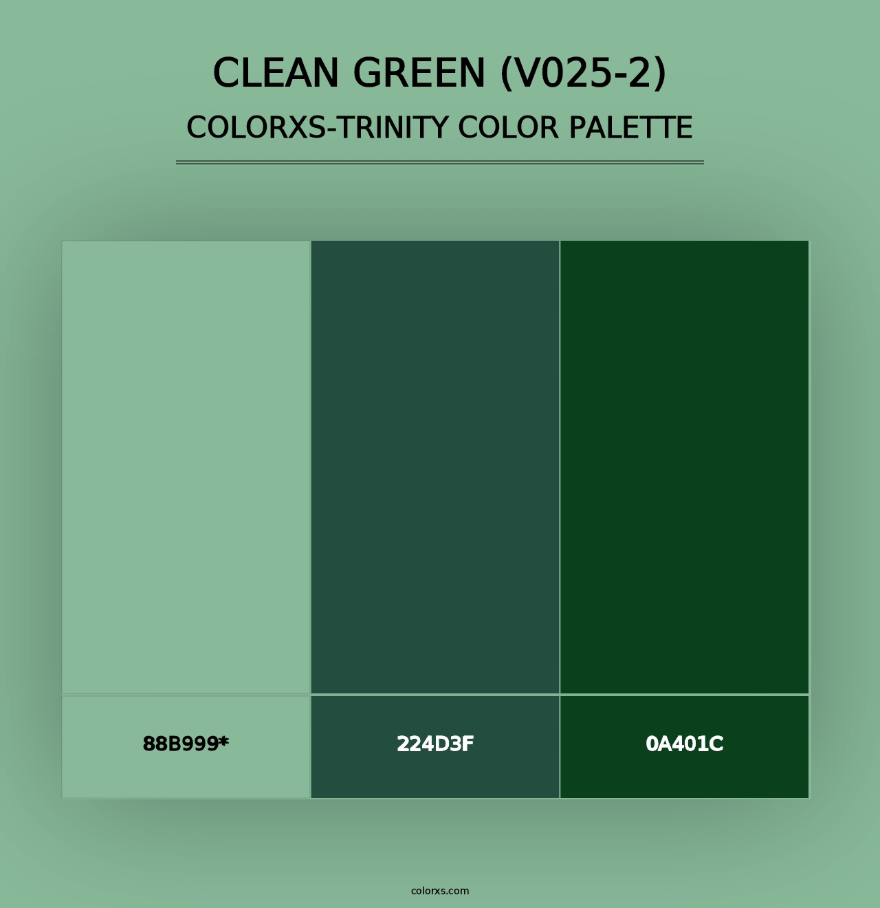 Clean Green (V025-2) - Colorxs Trinity Palette