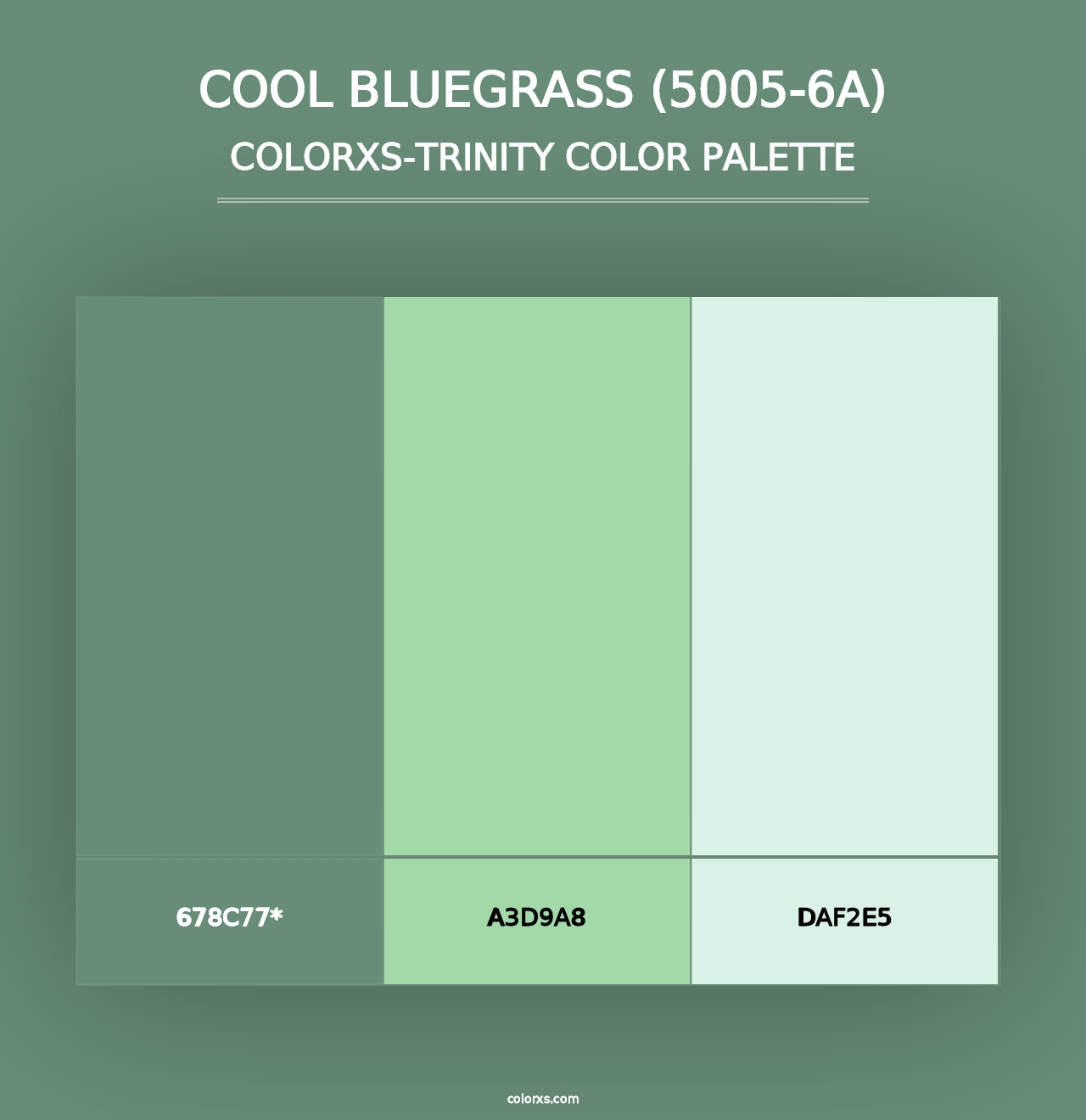 Cool Bluegrass (5005-6A) - Colorxs Trinity Palette