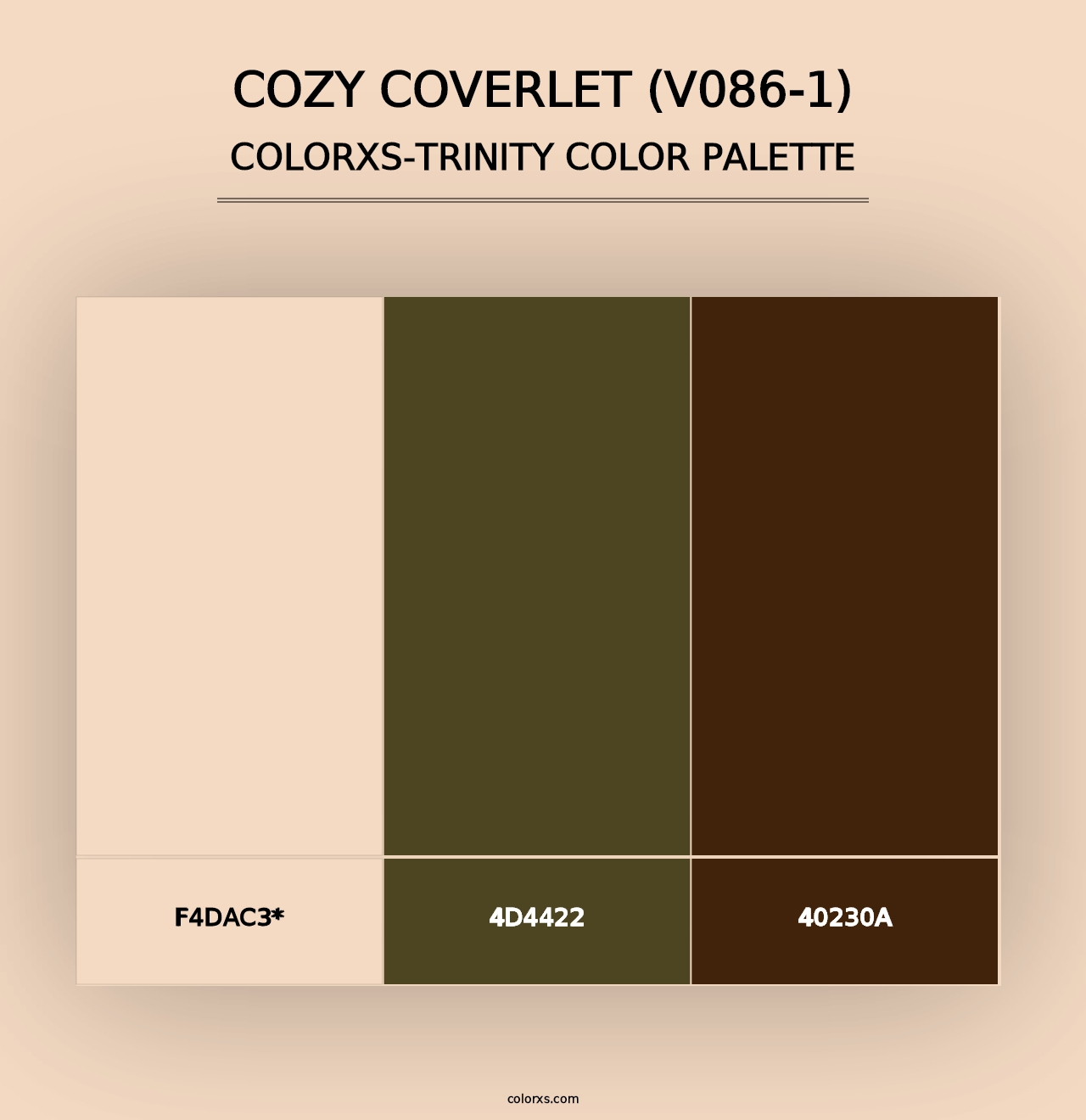 Cozy Coverlet (V086-1) - Colorxs Trinity Palette