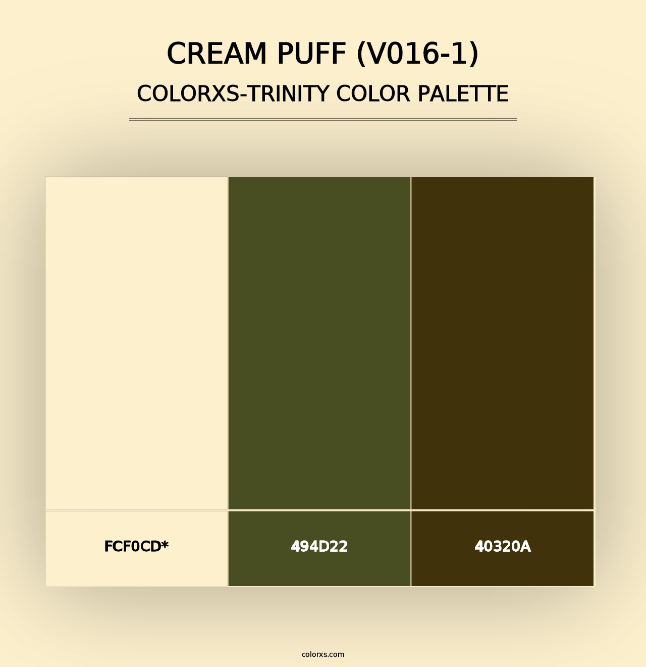 Cream Puff (V016-1) - Colorxs Trinity Palette