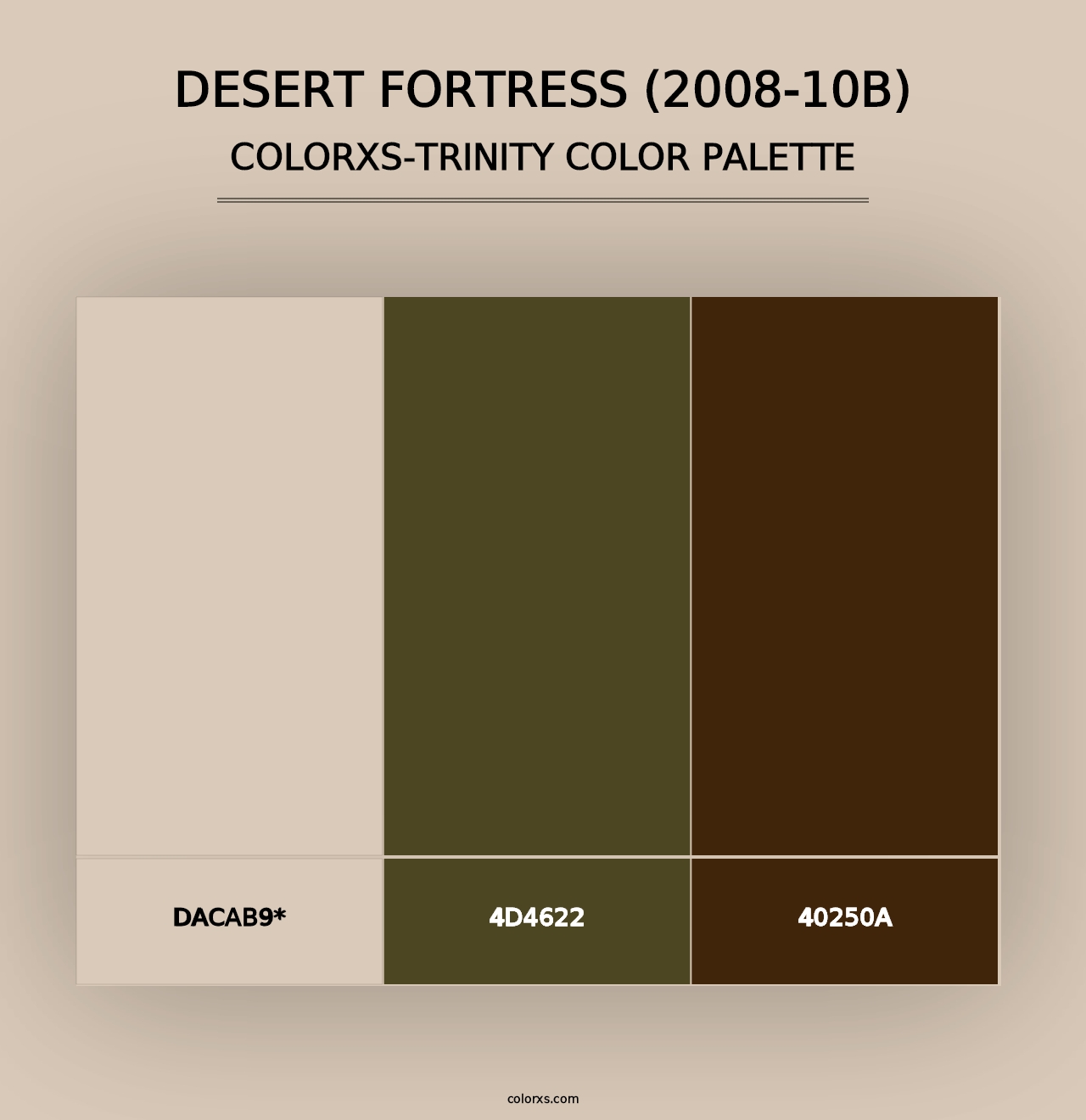 Desert Fortress (2008-10B) - Colorxs Trinity Palette